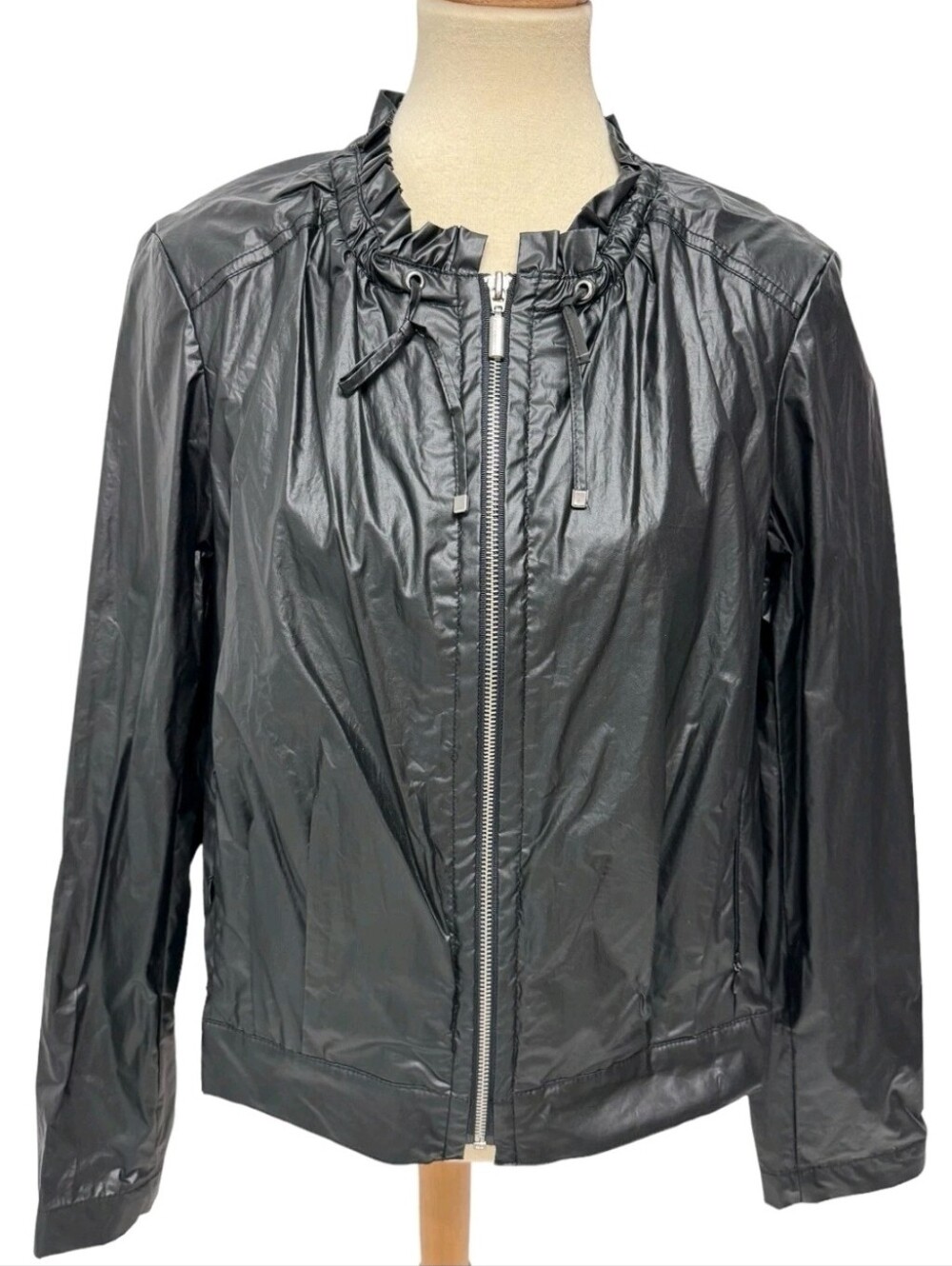APT. 9 Women's Long Sleeve Black Lightweight Zip Up Jacket Size M